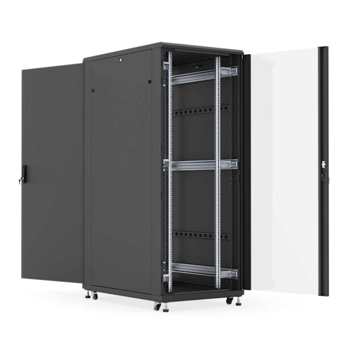 Шкаф напольный ТXQ 32U, со стеклянной и металлической дверьми, IP30, черный