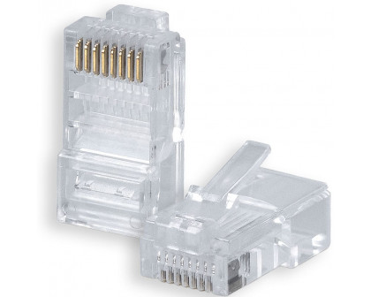 Коннектор RJ-45 (8p8c) кат.5е для одножильного и многожильного кабеля (от 10000 шт)