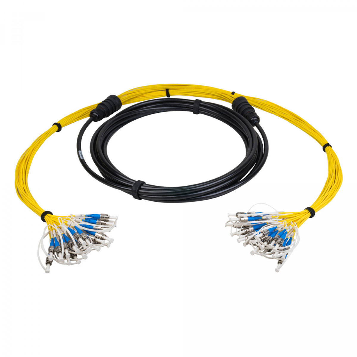 Сборка кабельная 4pc, SC/UPC-SC/UPC 9/125мкм, длина 10м, вывод 0.4м, буфер 3мм (FO-D-IN/OUT-9-4-LSZH) в бухте.