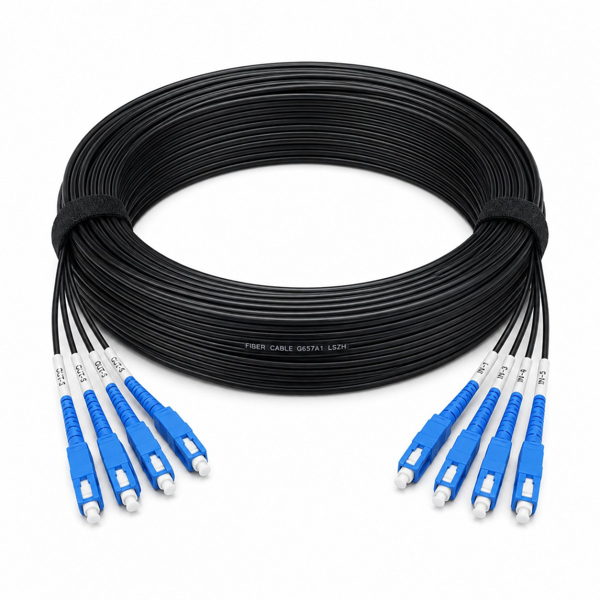 Сборка кабельная 2pc, SC/UPC-SC/UPC 9/125мкм G.657A1, длина 70м, вывод 0.4м, буфер 3мм (FTTHS2-1-BL) в бухте.