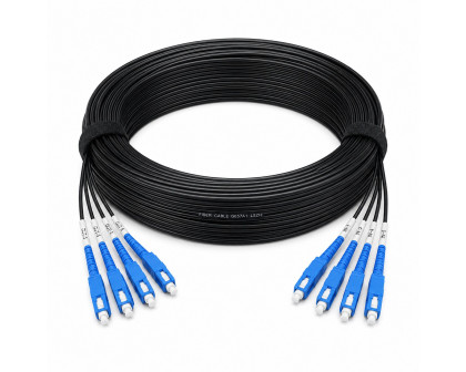 Сборка кабельная 4pc, SC/UPC-SC/UPC 9/125мкм G.657A1, длина 90м, вывод 0.4м, буфер 3мм (FTTHS4-4-BL) в бухте.