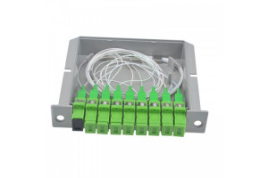 Сплиттер PLC 1x8 steel tube 0,9mm 1,5m G657 SC/APC в модуле