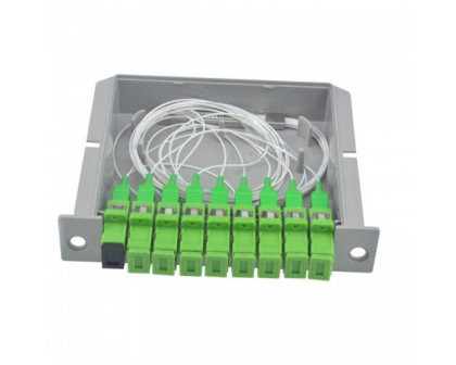 Сплиттер PLC 1x8 steel tube 0,9mm 1,5m G657 SC/APC в модуле