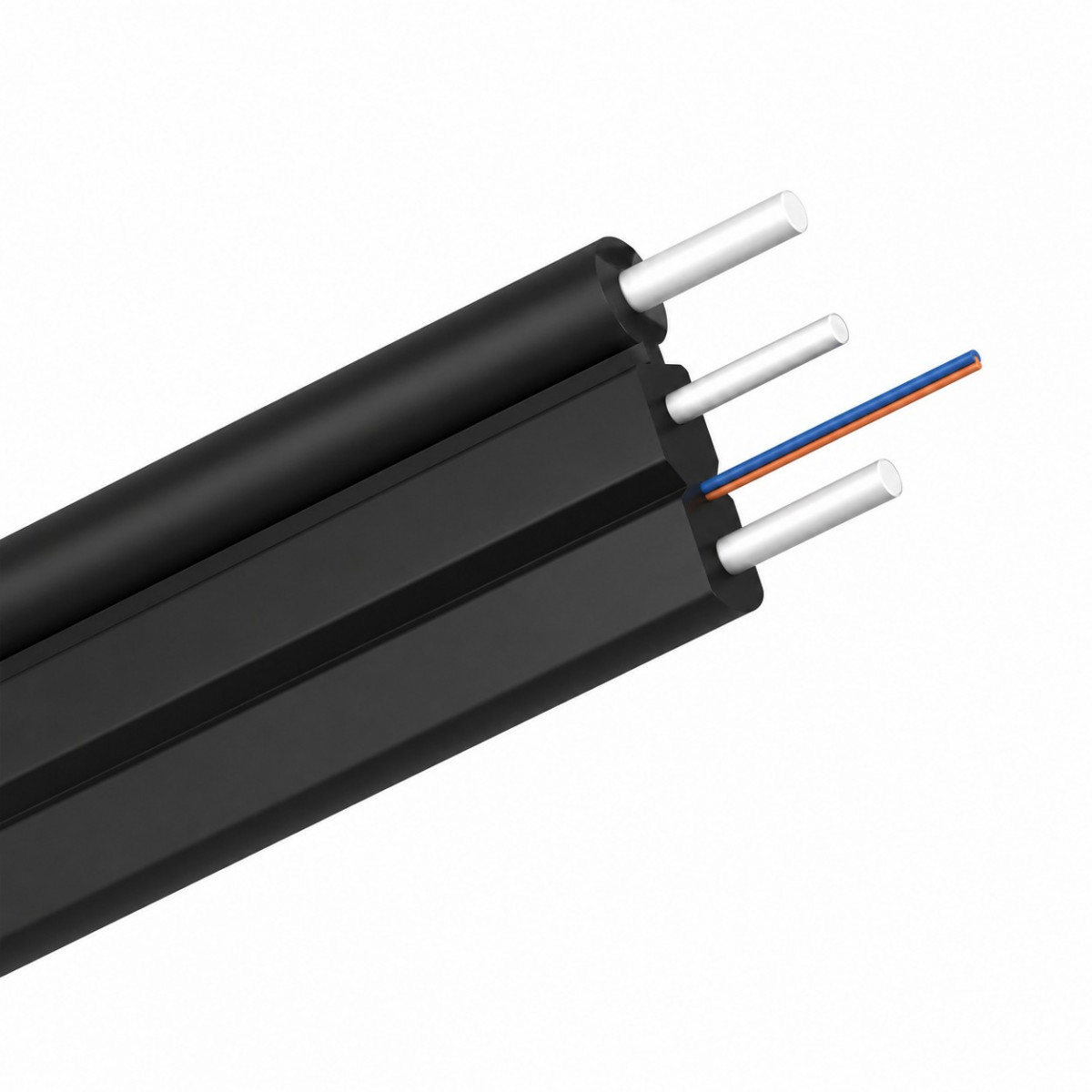 Оптический кабель FTTH-S 1-fiber 5x2 Steel G.657A1 LSZH  black FRP