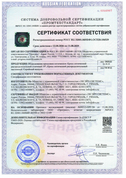 Сертификат Кросс Оптический